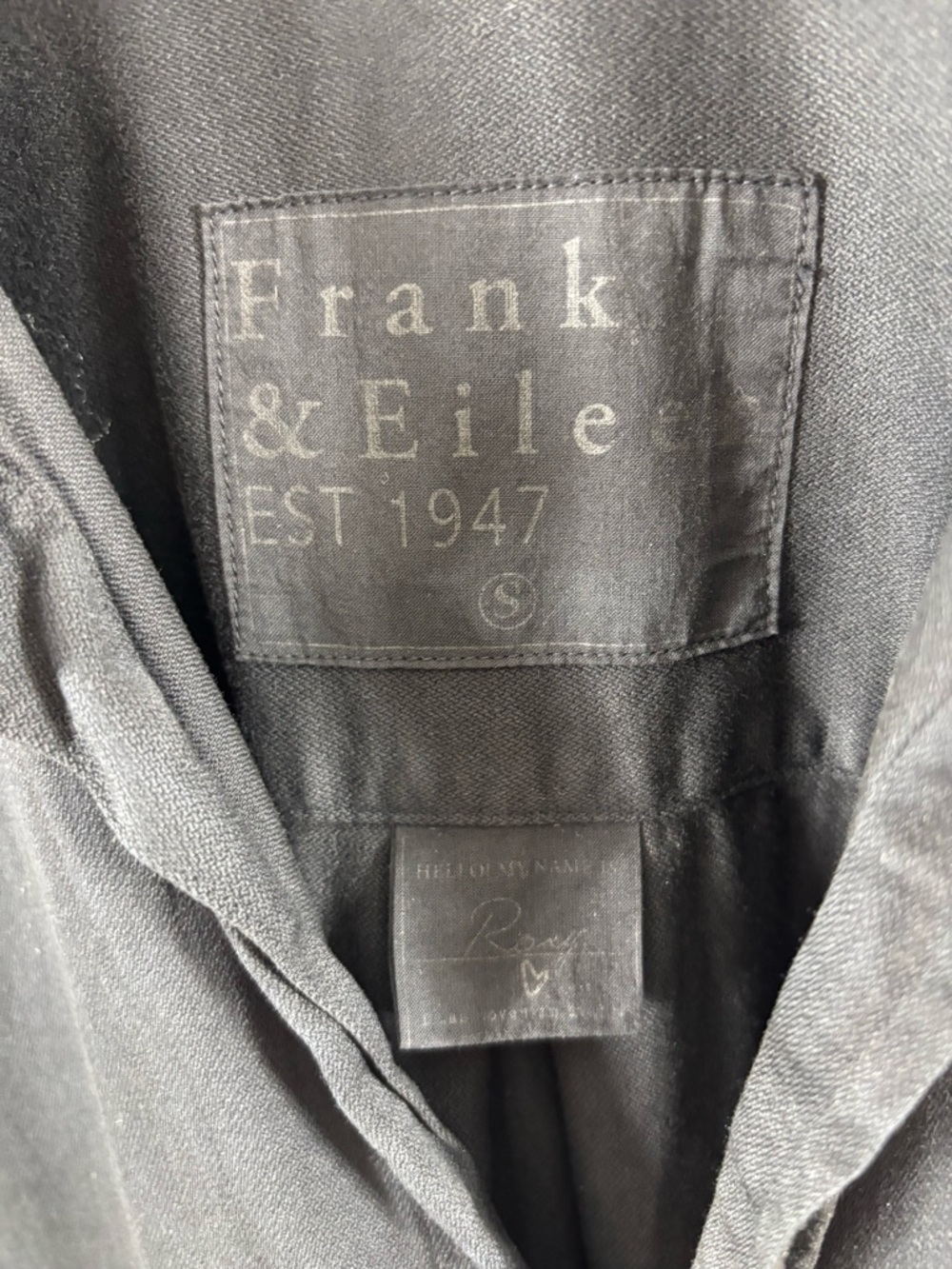 Frank & Eileen Rory Black Famous Denim Button Down Maxi Shirt Dress XXS - Picture 5 of 7